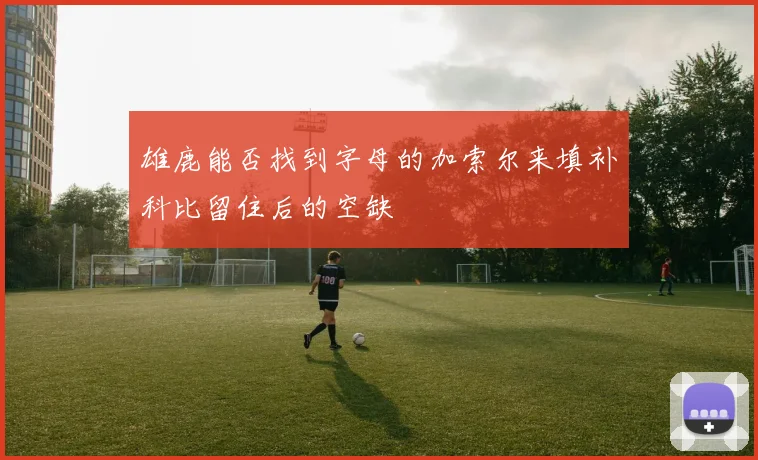 雄鹿能否找到字母的加索尔来填补科比留住后的空缺