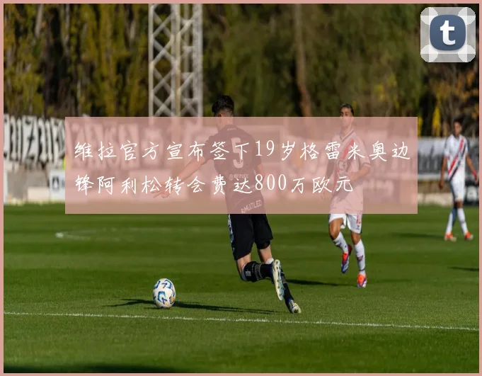 维拉官方宣布签下19岁格雷米奥边锋阿利松转会费达800万欧元